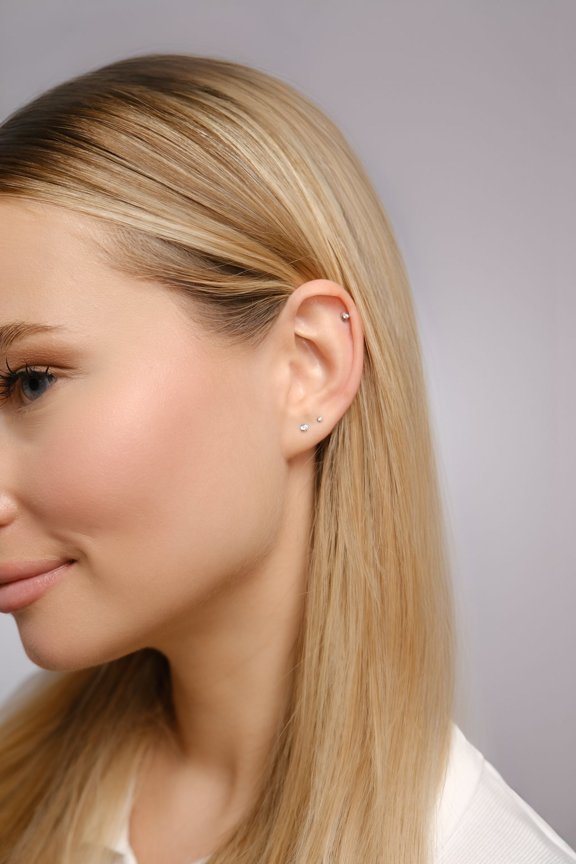 IVY Implant Grade Titanium Flat Back Stud — Hypoallergenic Nickel Free Earrings