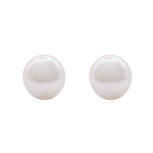 Grace freshwater pearl titanium stud earrings in pure ASTM F136 titanium, hypoallergenic.