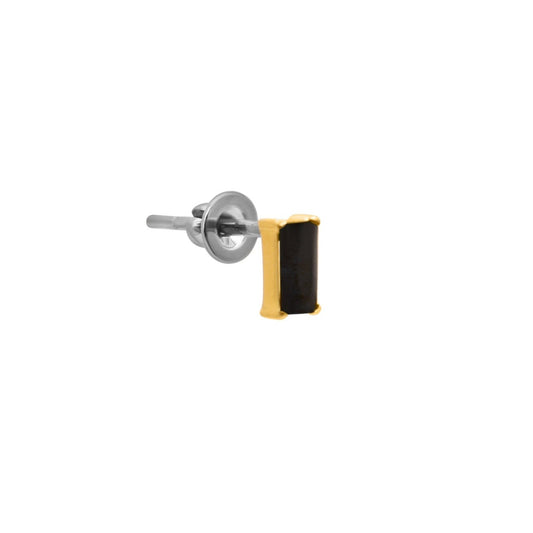 Single Livia Mini Baguette Stud Titanium Earring